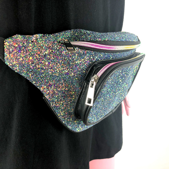 Handbags - Cosmic Glitter & Hologram Hip Fanny Waist Pack
